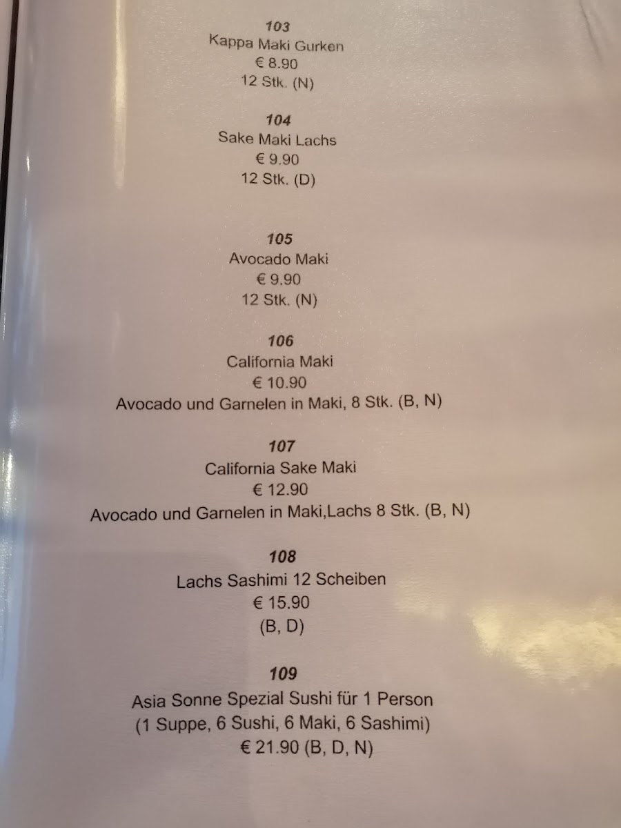 Menu Asia Sonne St Veit-10